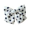 Black Dots Large Bowknot French Barrettes Handmade Chiffon Hair Clip