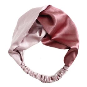 Pink Color Matching Headband Knotted Wide Hairband Hair Ribbon Hair Accessories Hair Wrap