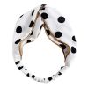 Black Retro Polka Dot Headband Criss Cross Wide Hairband Hair Ribbon Hair Accessories Hair Wrap