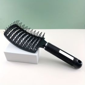 Curved Vented Styling Hair Brushes with Detangling Pins, Professional Paddle Detangler Hairbrush for All Hair Types For Women, Men, Wet And Dry Hair B