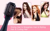 Hair Dryer Brush,Hair Volumizer for Drying & Straightening & Curling,Brush Blow Dryer Styler for Rotating Straightening, Curling, Salon Negative Ion C