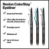 Revlon ColorStay Pencil Eyeliner with Built-in Sharpener Waterproof Smudgeproof Longwearing Eye Makeup with Ultra-Fine Tip 201 Black 2 Pack