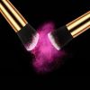 10 pcs makeup brush set  Portable fashion high-end beauty tool set (Pink Golden) with bag