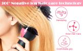 Hair Dryer Brush,Hair Volumizer for Drying & Straightening & Curling,Brush Blow Dryer Styler for Rotating Straightening, Curling, Salon Negative Ion C