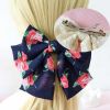 Cute Yellow Floral Bowknot Hair Barrettes Handmade Chiffon Hair Clip