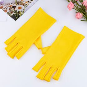 Manicure UV Protection Glove (Color: Yellow)