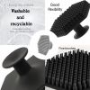 Facial Scrubbing Cleansing Brush, Silicone Face Scrubber Exfoliator, Face Wash Brush with Handle, Handheld Face Exfoliator Brush, Soft Baby Shower Bru